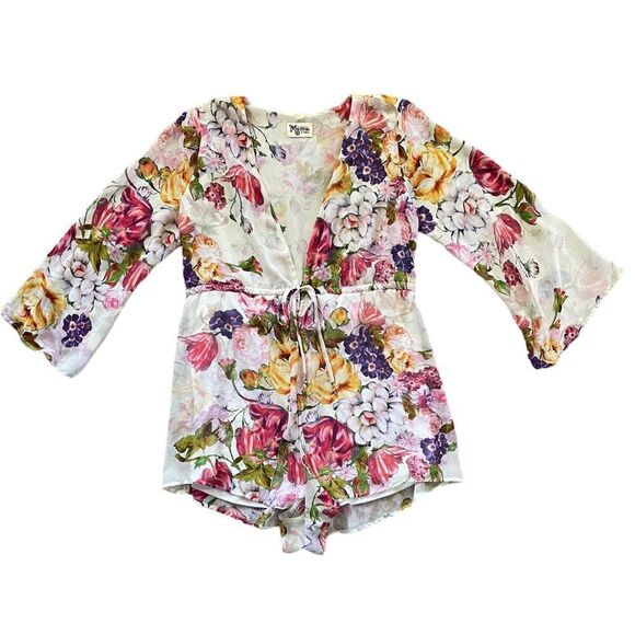 SHOW ME YOUR MUMU Floral Romper Multi Colored Size XS - Picture 1 of 5
